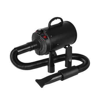 2800W Dog Dryer High Velocity Pet Dog Pet Blow Dryer Adjustable Speed 4 Nozzles Black Unbranded